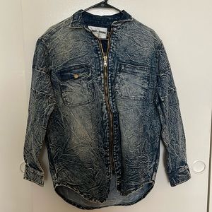 Homme Femme zipper jean jacket